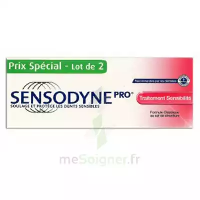 Sensodyne Pro Dentifrice Traitement Sensibilite 75ml X 2 à PERONNE