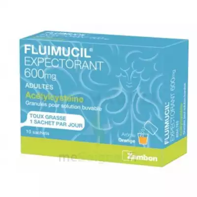 Fluimucil Expectorant Acetylcysteine 600 Mg Glé S Buv Adultes 10sach à PERONNE