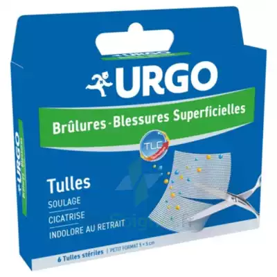 Urgo Brûlures - Blessures Superficielles Tulles Petit Format 5x5cm B/6 à PERONNE